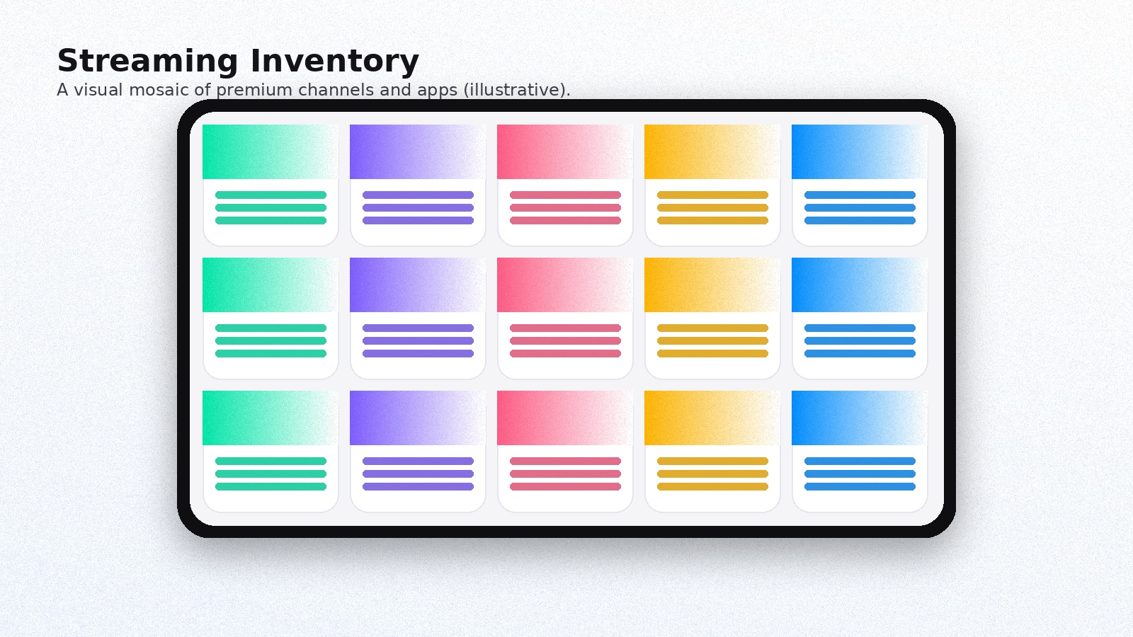 Streaming inventory mosaic