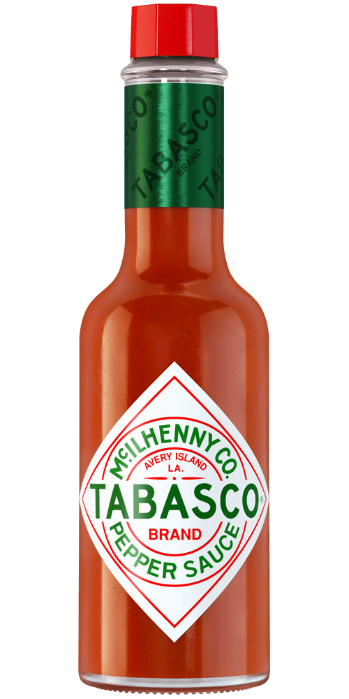 A bottle of TABASCO Original Red Pepper Sauce, shown as brand imagery.